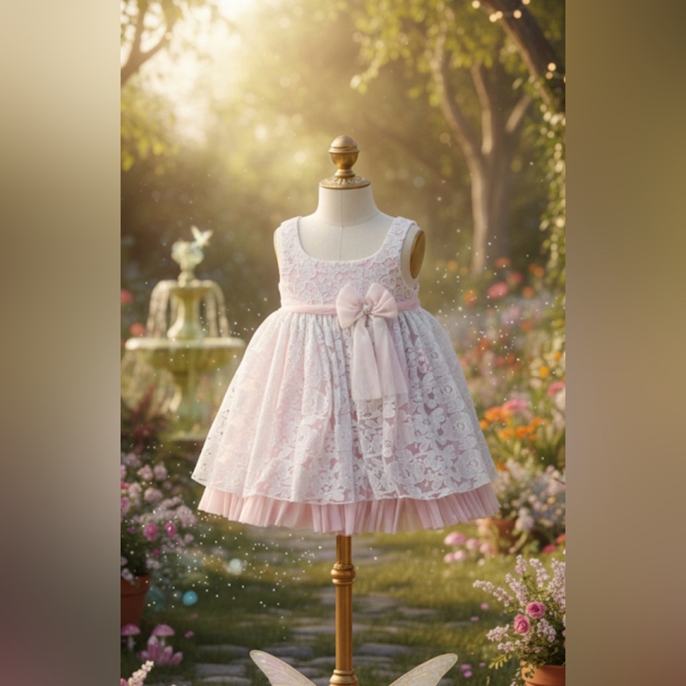 Isabella & cloe girl flower dress fairy core formalā wedding spring Barbiecore